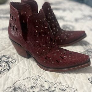 Ariat Burgundy Heeled Western Boots